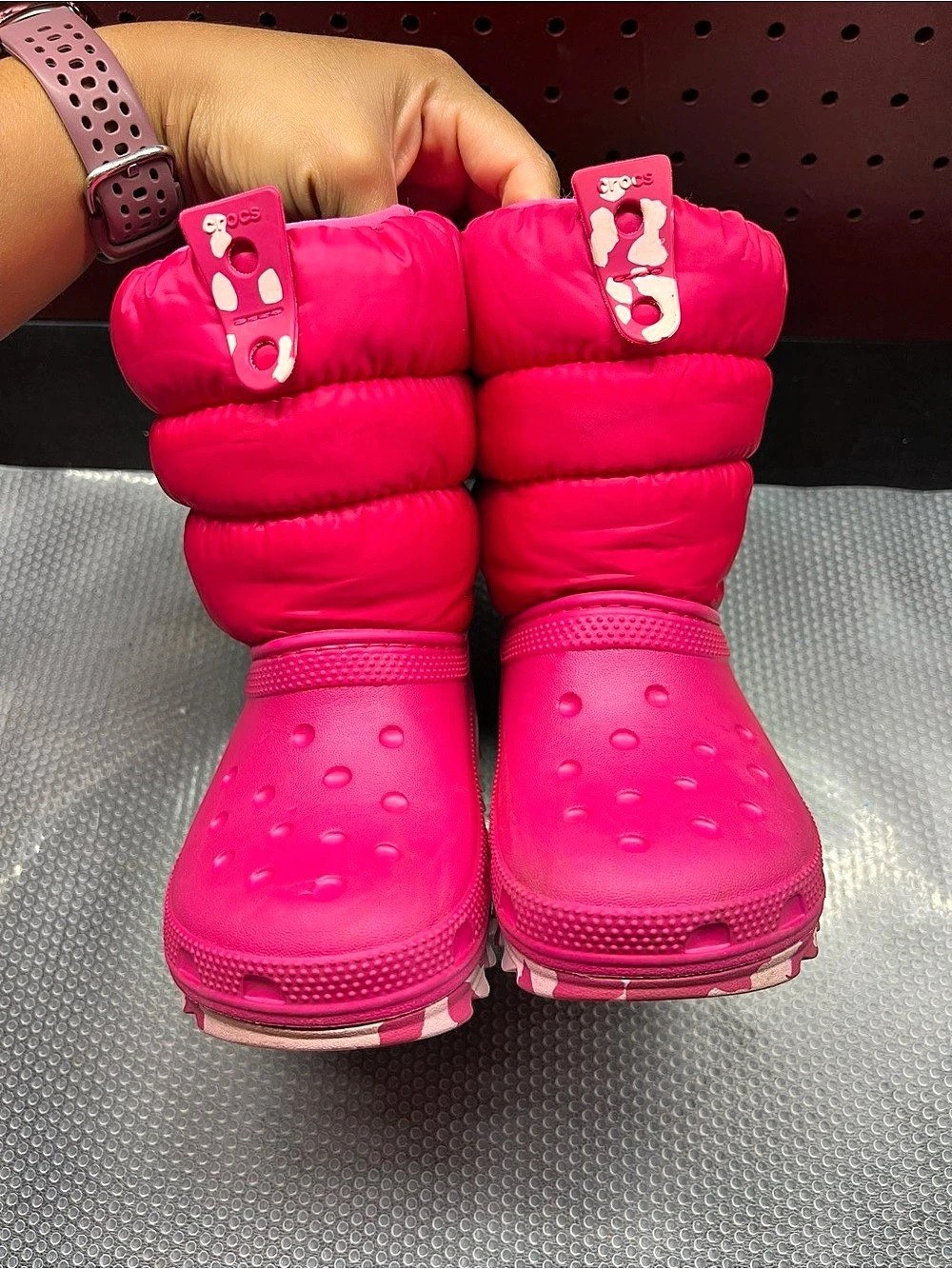 Crocs Toddler Classic Neo Puff Boot Girls C9 Pink